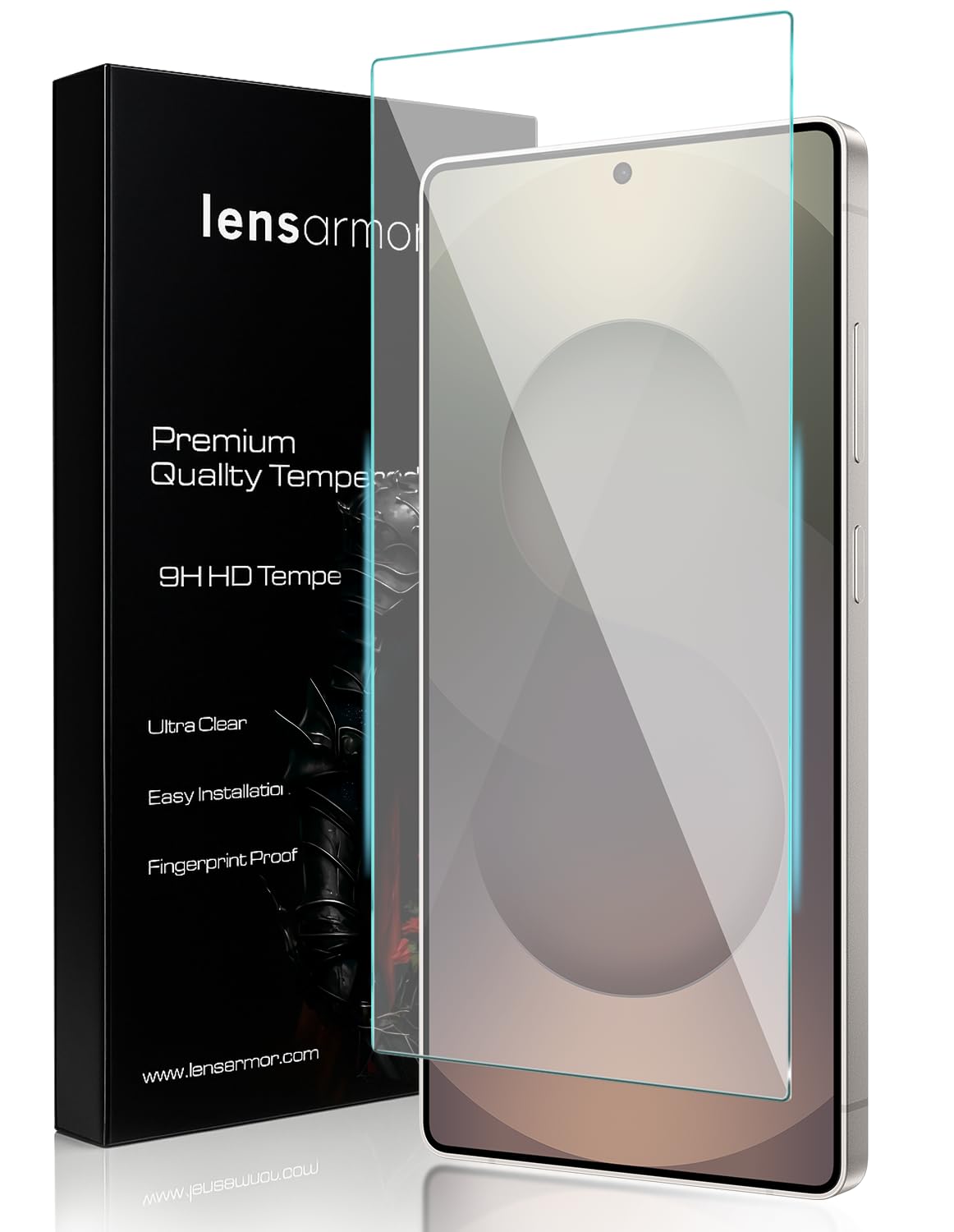 Lensarmor Clear Borderless Tempered Glass for Galaxy S25 Ultra 5G (2 Pack) – Premium Military Grade 9H+ Screen Protector, HD Clear, Case Friendly