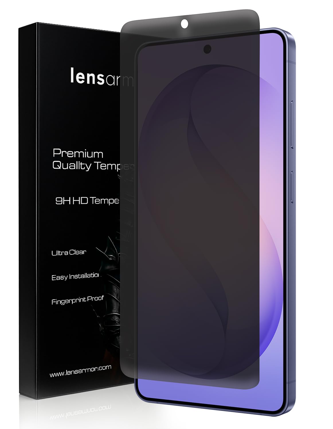 Lensarmor Privacy Tempered Glass for Galaxy S26 Ultra (2 Pack) – Premium 0.18mm Borderless Privacy Screen Protector, 9H HD Protection
