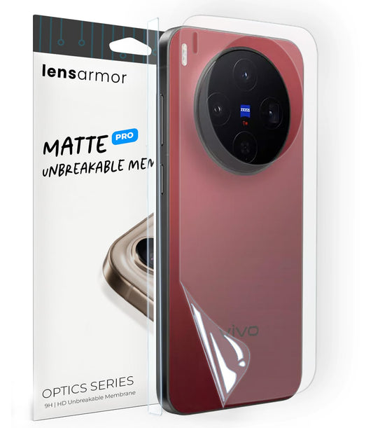 Lensarmor Vivo X300 Back Membrane Protector (2 Pack) – Premium Matte Skin Film, Bubble-Free, Scratch Resistant, Case Friendly