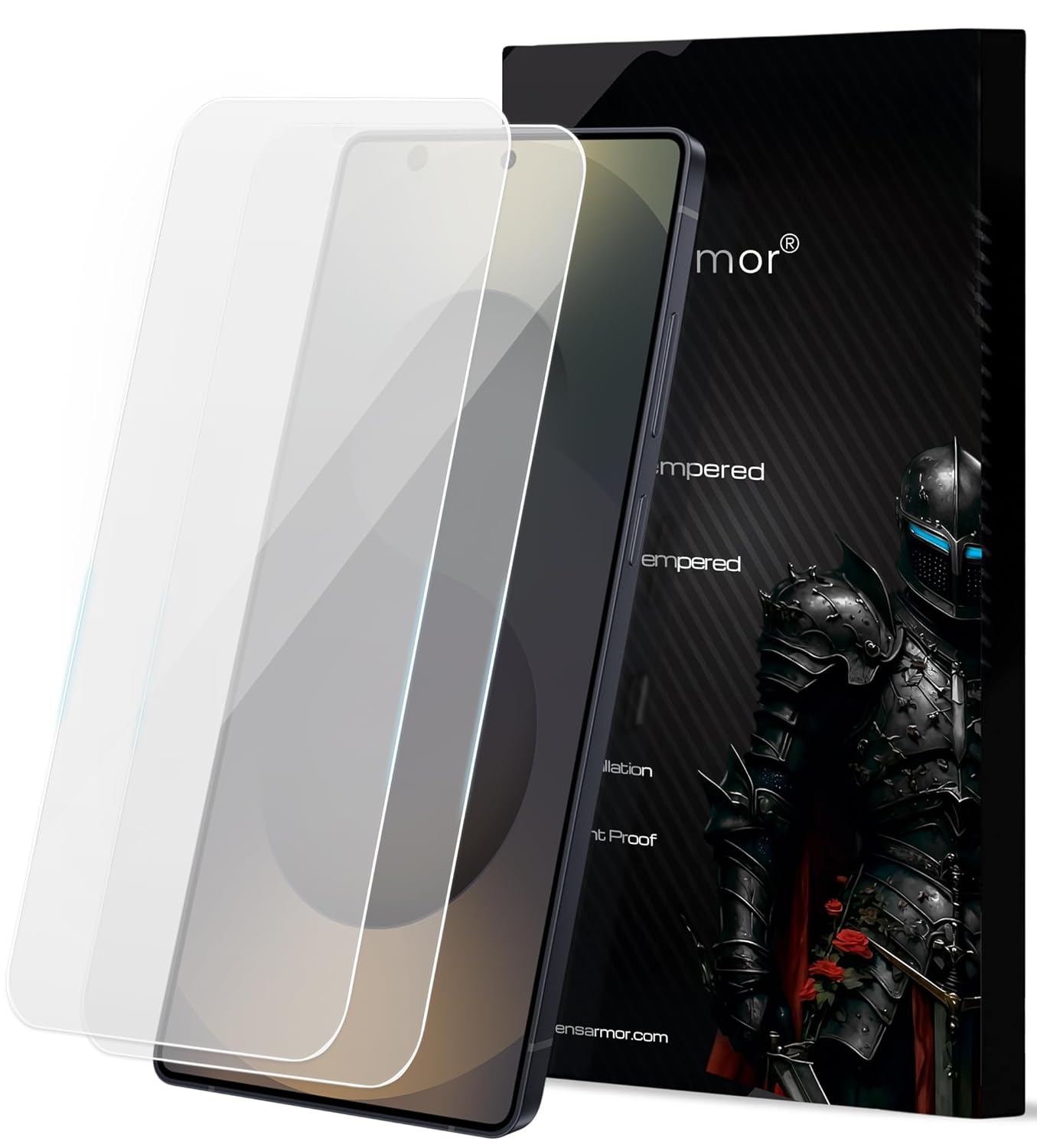 Lensarmor Ultra Premium Borderless Tempered Glass for Galaxy S25 Ultra 5G (2 Pack) – Full Clear 9H+ Military Grade Screen Protector, HD Clarity, Case Friendly