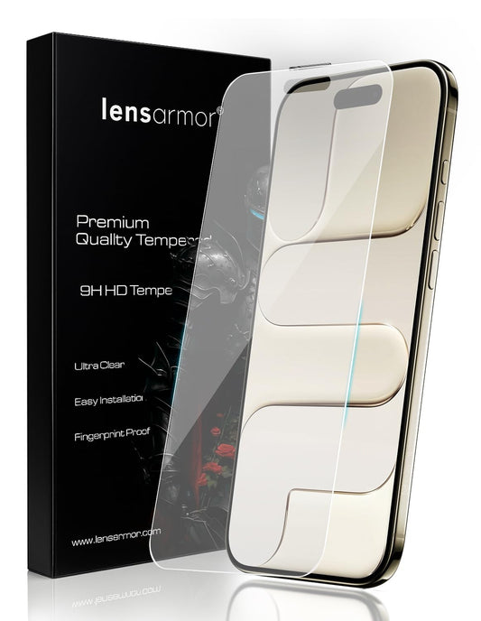 Lensarmor Military Grade Tempered Glass for iPhone Air (2 Pack) – Premium Borderless Screen Protector, 9H HD Clear, No Black Borders