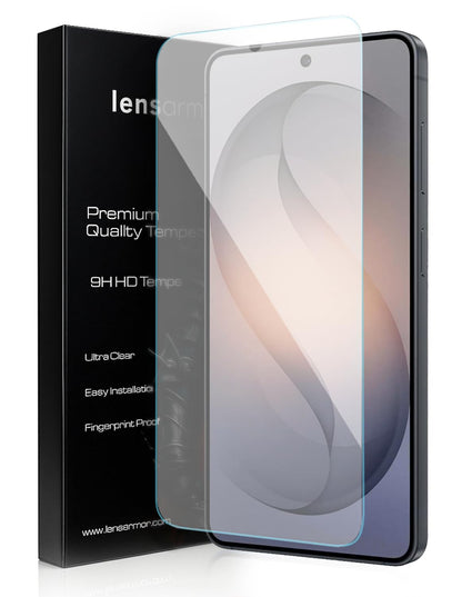 Lensarmor Premium 0.18mm Tempered Glass for Galaxy S26 / S26 Pro (2 Pack) – Borderless Screen Protector, 9H HD Clear, Ultra Thin Protection