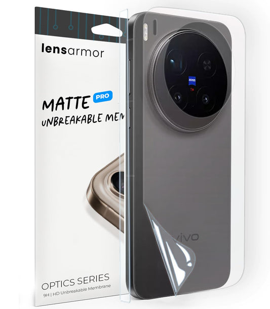 Lensarmor Vivo X300 Pro Back Membrane Protector (2 Pack) – Premium Matte Skin Film, Bubble-Free, Scratch Resistant, Case Friendly