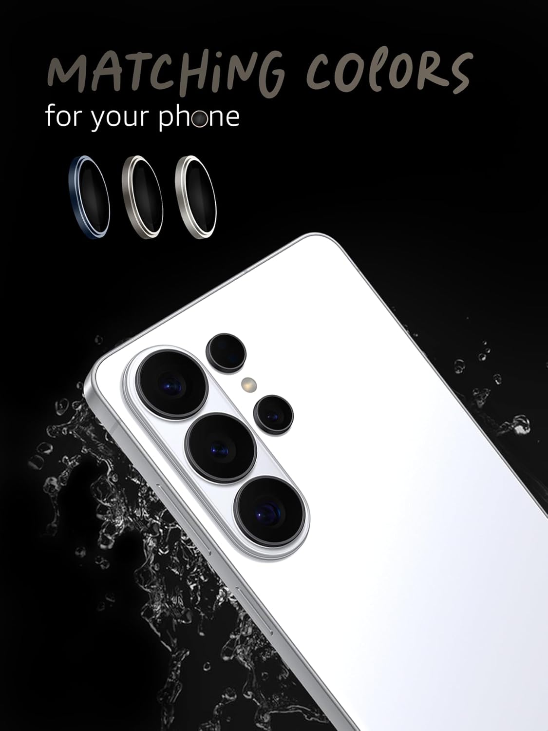 Lensarmor Camera Lens Protector for Samsung Galaxy S26 Ultra (2 Pack) – 9H Tempered Glass, White/Silver Finish, Case Friendly