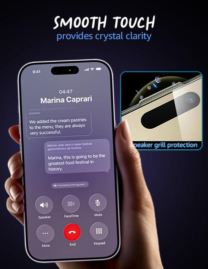 Lensarmor Military Grade Tempered Glass for iPhone Air (2 Pack) – Premium Borderless Screen Protector, 9H HD Clear, No Black Borders