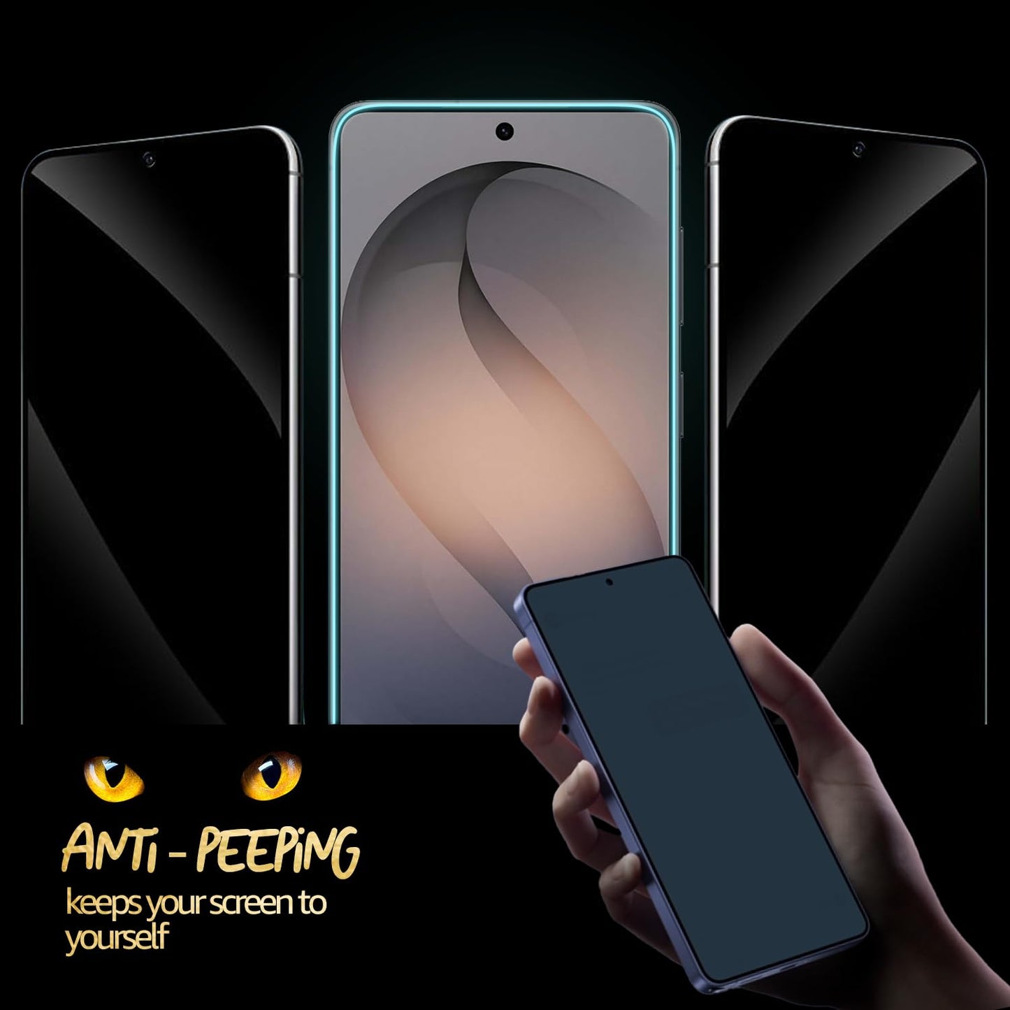 Lensarmor Privacy Tempered Glass for Galaxy S26 / S26 Plus (2 Pack) – Premium 0.18mm Borderless Privacy Screen Protector, 9H HD Protection