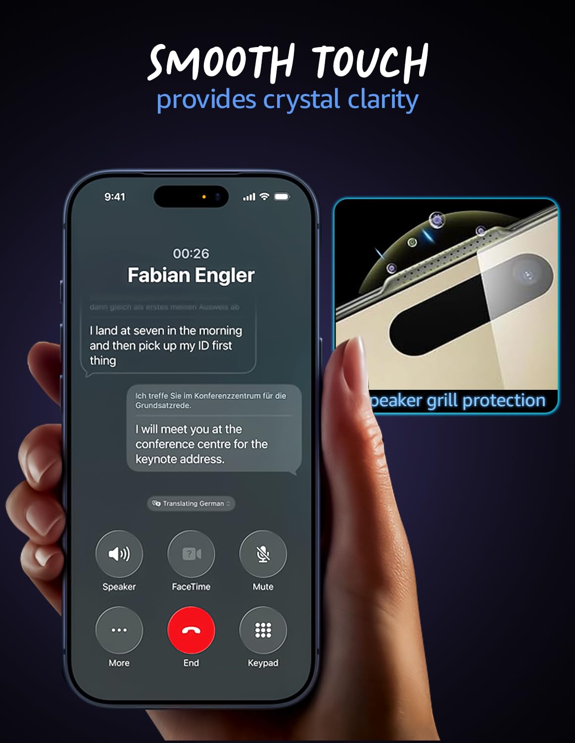 Lensarmor Military Grade Tempered Glass for iPhone 17 Pro (2 Pack) – Premium Borderless Screen Protector, 9H HD Clear, No Black Borders