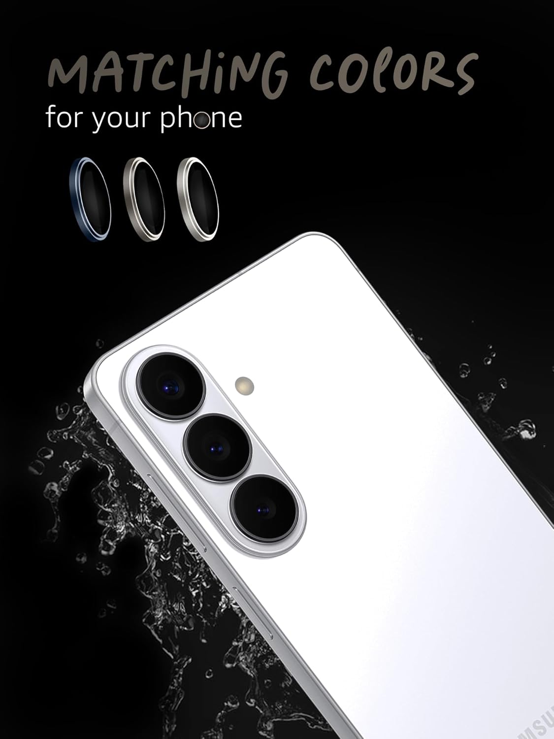 Lensarmor Camera Lens Protector for Samsung Galaxy S26 / S26 Plus (2 Pack) – 9H Tempered Glass, White Finish, Case Friendly