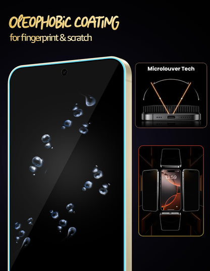 Lensarmor Clear Borderless Tempered Glass for Galaxy S24 / S25 Series (2 Pack) – Premium Military Grade 9H+ Screen Protector, HD Clear, Case Friendly