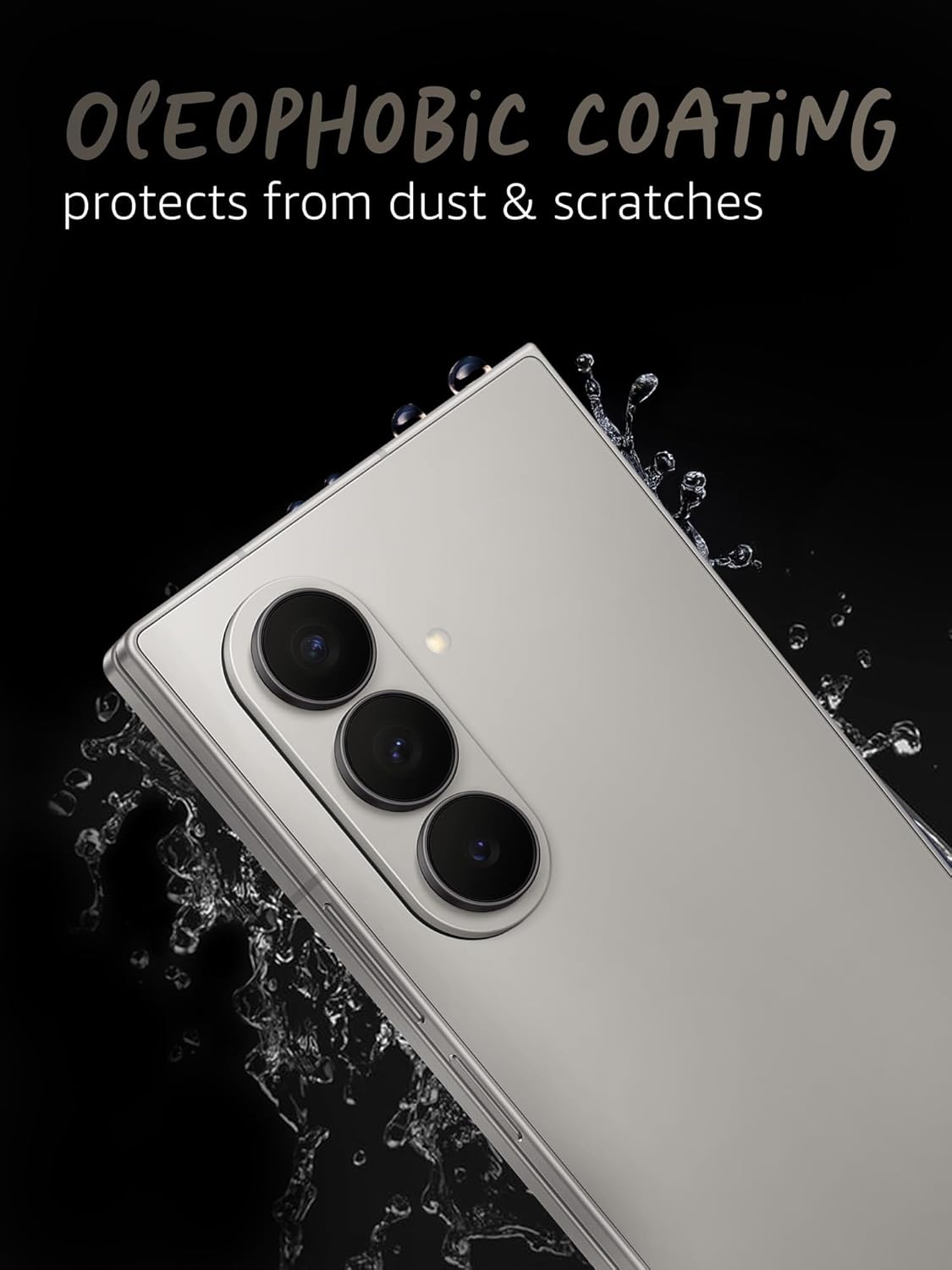 Lensarmor Camera Lens Protector for Samsung Galaxy Z Fold 7 (2 Pack) – 9H Tempered Glass, Silver Shadow Finish, Case Friendly