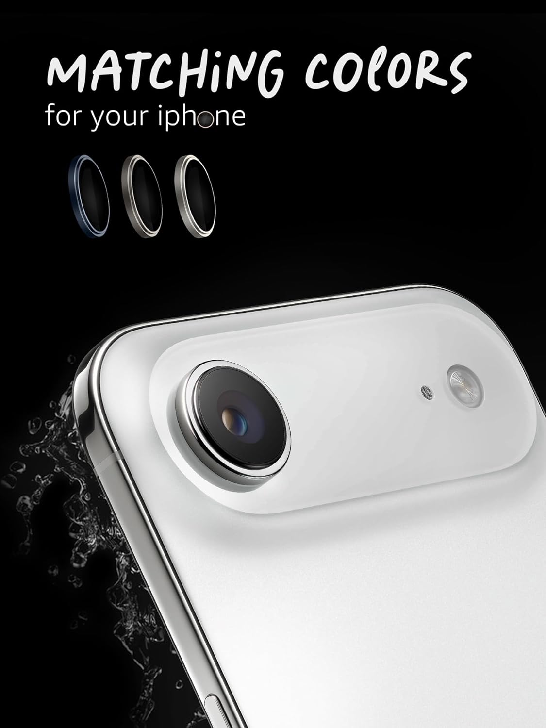 Lensarmor Camera Lens Protector for iPhone Air (2 Pack) – 9H Tempered Glass, Cloud White Finish, Case Friendly