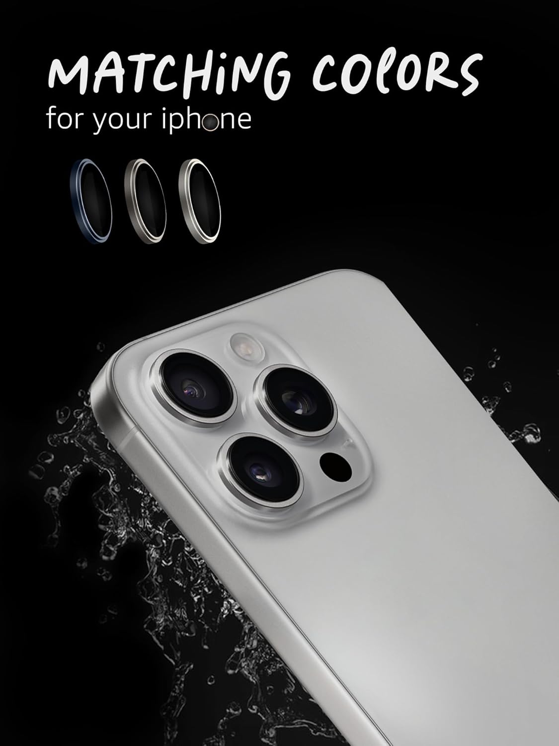 Lensarmor Camera Lens Protector for iPhone 14 Pro & iPhone 14 Pro Max (2 Pack) – 9H Tempered Glass, Silver Finish, Case Friendly