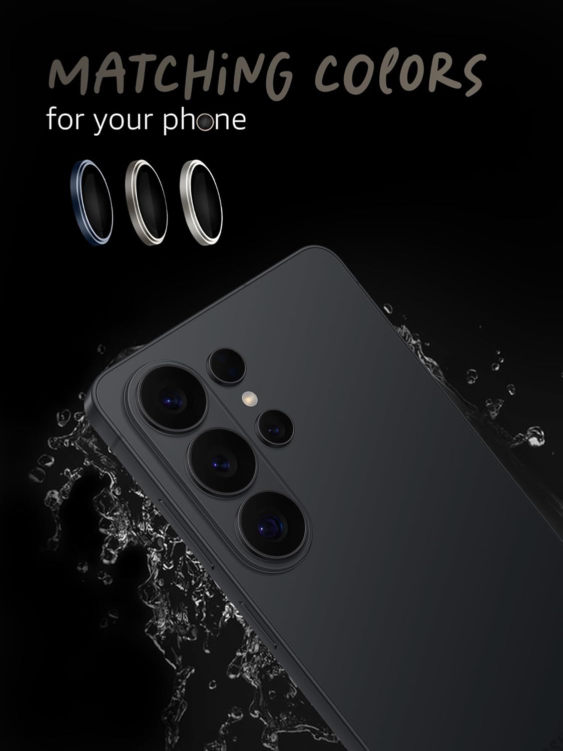 Lensarmor Camera Lens Protector for Samsung Galaxy S26 Ultra (2 Pack) – 9H Tempered Glass, Black Finish, Case Friendly