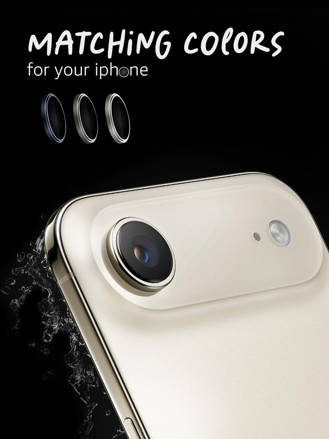 Lensarmor Camera Lens Protector for iPhone Air (2 Pack) – 9H Tempered Glass, Light Gold Finish, Case Friendly