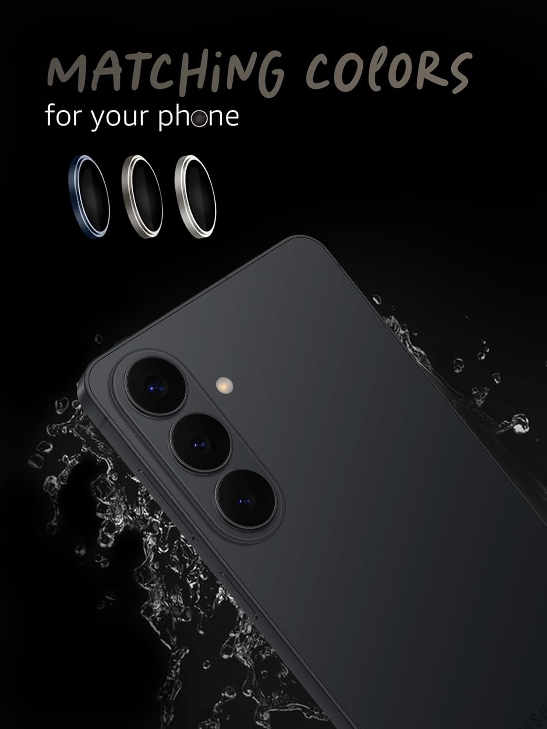 Lensarmor Camera Lens Protector for Samsung Galaxy S26 / S26 Plus (2 Pack) – 9H Tempered Glass, Black Finish, Case Friendly