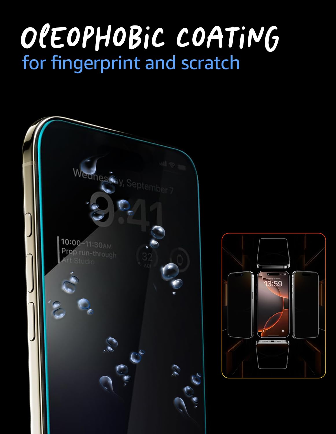 Lensarmor Military Grade Tempered Glass for iPhone Air (2 Pack) – Premium Borderless Screen Protector, 9H HD Clear, No Black Borders