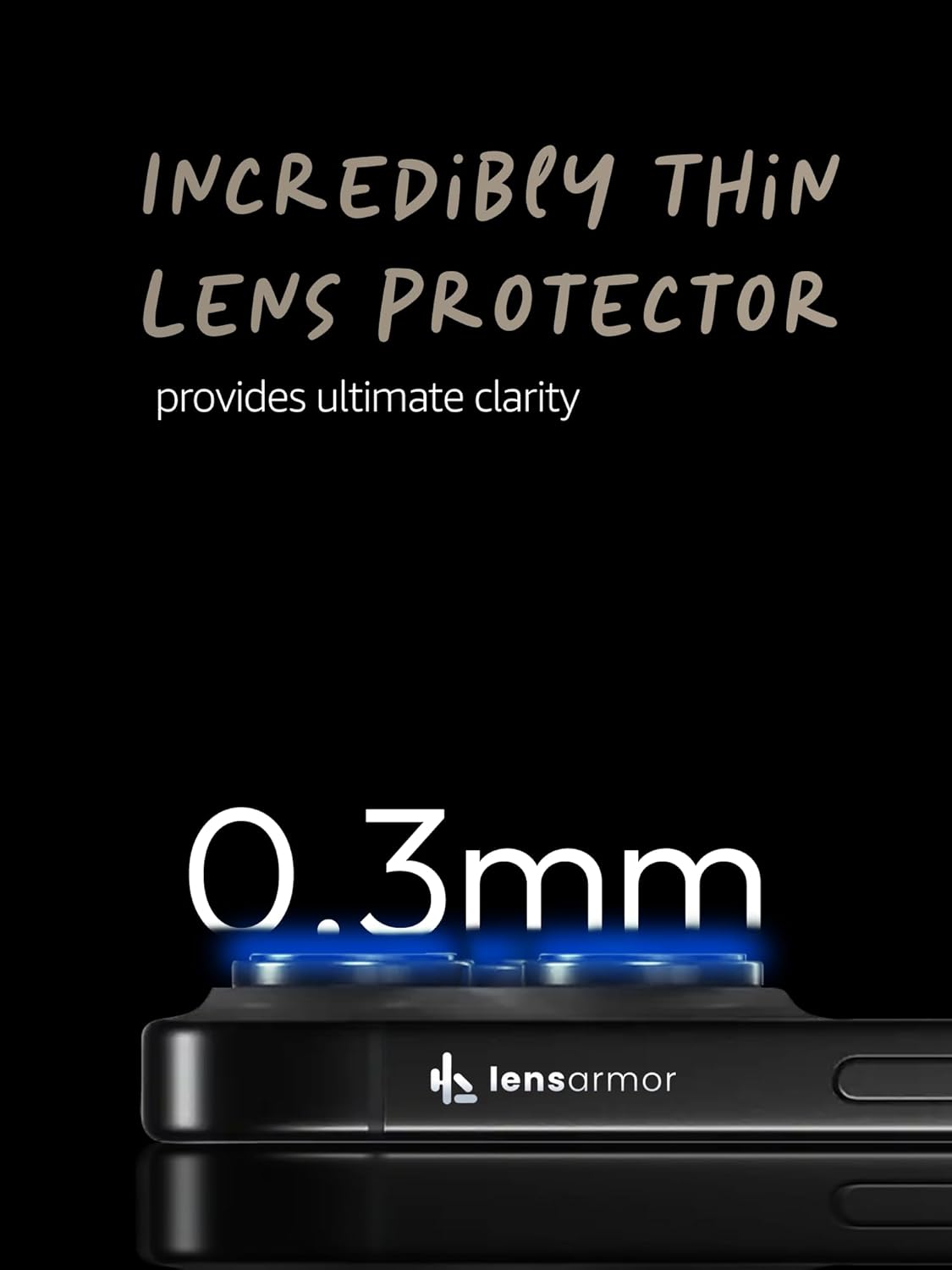 Lensarmor Camera Lens Protector for iPhone 14 Pro & iPhone 14 Pro Max (2 Pack) – 9H Tempered Glass, Space Black Finish, Case Friendly