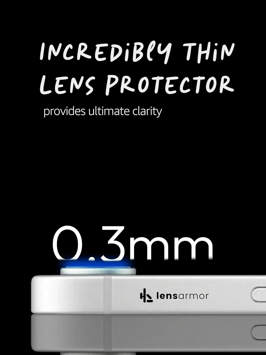 Lensarmor Camera Lens Protector for iPhone 16e (2 Pack) – 9H Tempered Glass, White Finish, Case Friendly