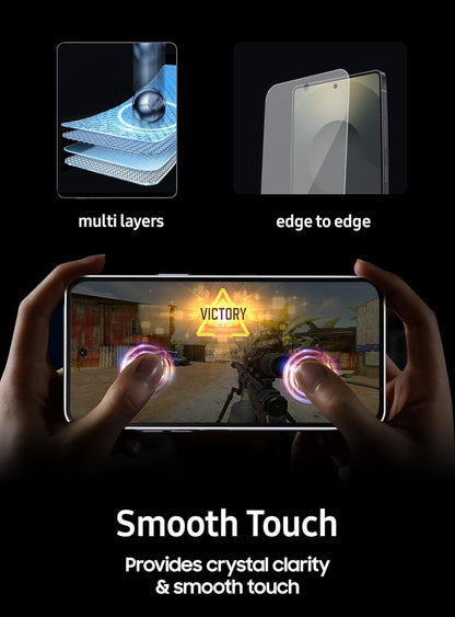 Lensarmor Ultra Premium Borderless Tempered Glass for Galaxy S25 Ultra 5G (2 Pack) – Full Clear 9H+ Military Grade Screen Protector, HD Clarity, Case Friendly
