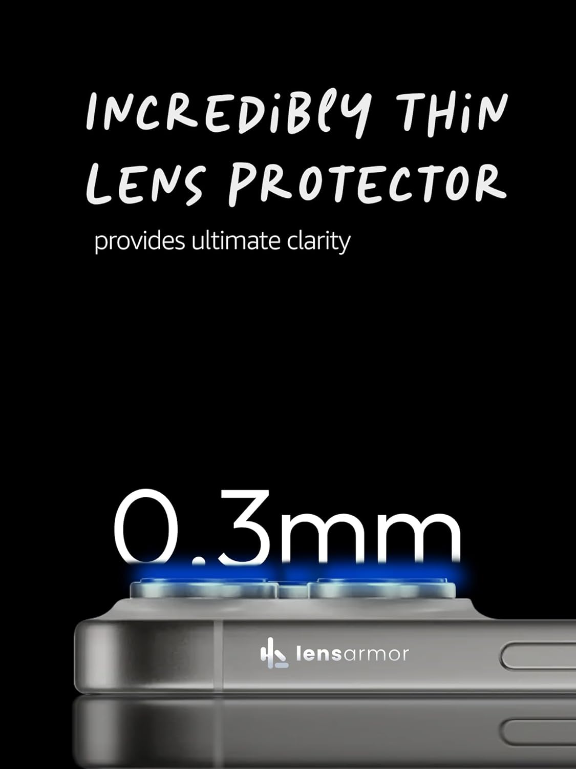 Lensarmor Camera Lens Protector for iPhone 14 Pro & iPhone 14 Pro Max (2 Pack) – 9H Tempered Glass, Silver Finish, Case Friendly