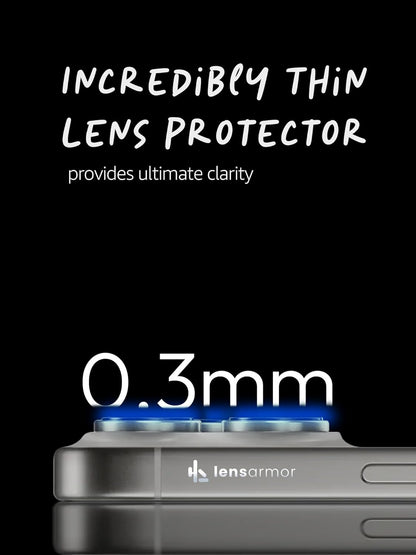 Lensarmor Camera Lens Protector for iPhone 16 Pro Max (2 Pack) – 9H Tempered Glass, White Titanium Finish, Case Friendly