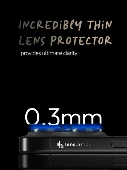 Lensarmor Camera Lens Protector for iPhone 15 Pro & iPhone 15 Pro Max (2 Pack) – 9H Tempered Glass, Black Titanium Finish, Case Friendly