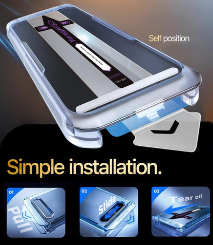 Lensarmor Easy-Fit Tempered Glass Screen Protector for iPhone 17 Pro Max – 9H Military Grade, HD Clear, Case Friendly