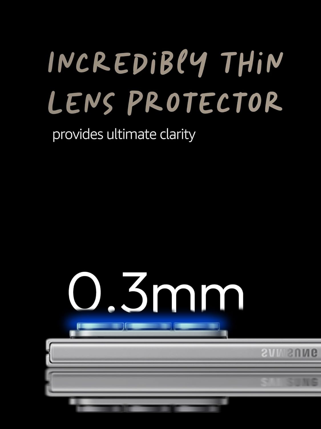 Lensarmor Camera Lens Protector for Samsung Galaxy Z Fold 7 (2 Pack) – 9H Tempered Glass, Silver Shadow Finish, Case Friendly