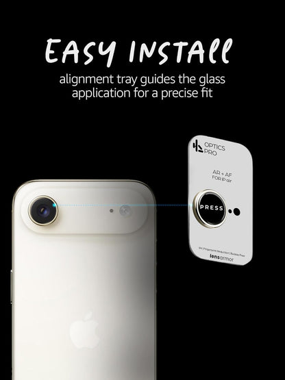 Lensarmor Camera Lens Protector for iPhone Air (2 Pack) – 9H Tempered Glass, Light Gold Finish, Case Friendly