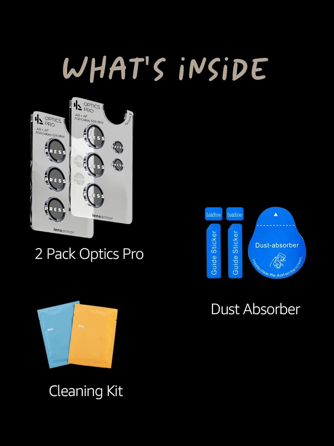 Lensarmor Camera Lens Protector for Samsung Galaxy S26 Ultra (2 Pack) – 9H Tempered Glass, Sky Blue Finish, Case Friendly