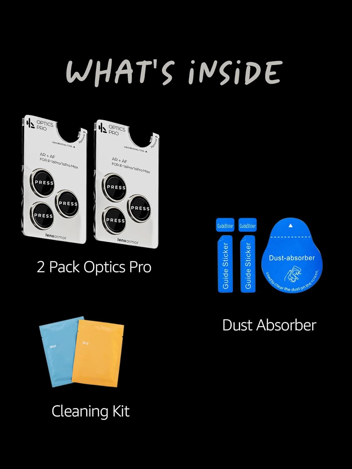 Lensarmor Camera Lens Protector for iPhone 15 Pro & iPhone 15 Pro Max (2 Pack) – 9H Tempered Glass, Natural Titanium Finish, Case Friendly