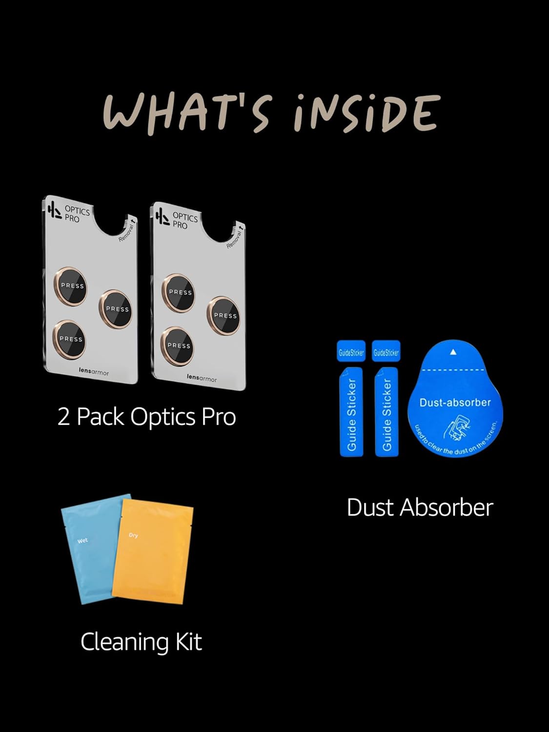 Lensarmor Camera Lens Protector for iPhone 16 Pro Max (2 Pack) – 9H Tempered Glass, Desert Titanium Finish, Case Friendly