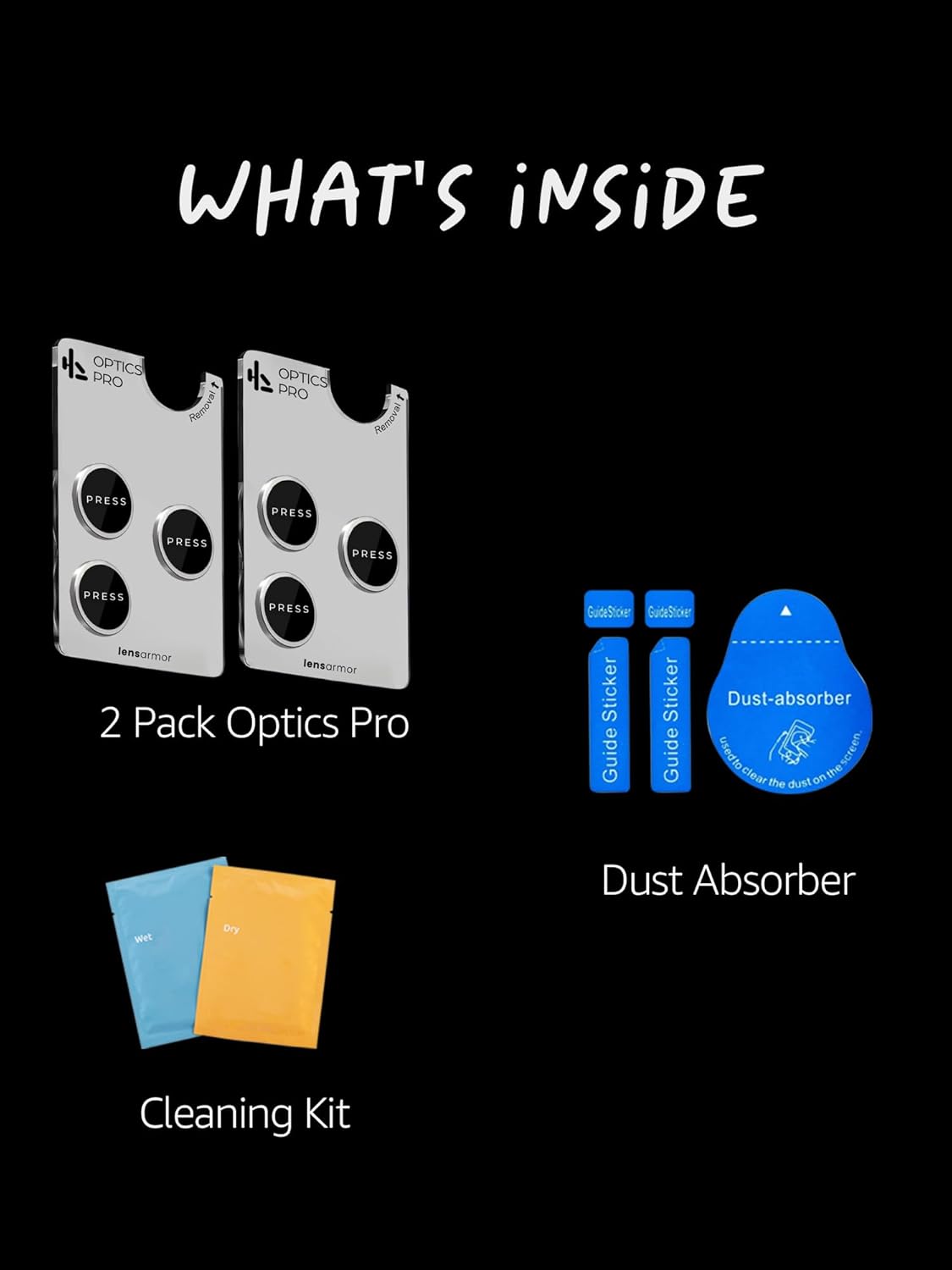 Lensarmor Camera Lens Protector for iPhone 14 Pro & iPhone 14 Pro Max (2 Pack) – 9H Tempered Glass, Silver Finish, Case Friendly