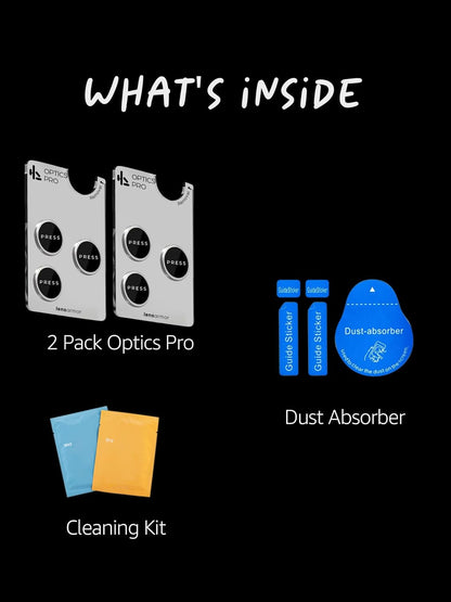Lensarmor Camera Lens Protector for iPhone 16 Pro Max (2 Pack) – 9H Tempered Glass, White Titanium Finish, Case Friendly