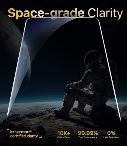 Lensarmor Easy-Fit Tempered Glass Screen Protector for iPhone 17 – 9H Military Grade, HD Clear, Case Friendly