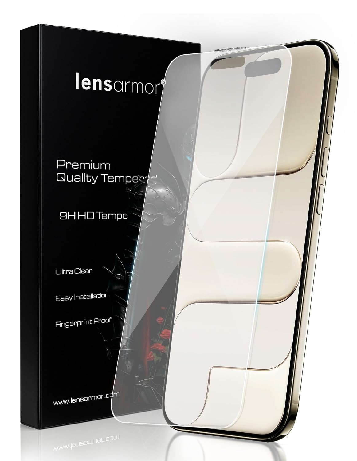 Lensarmor Military Grade Tempered Glass for iPhone Air (2 Pack) – Premium Borderless Screen Protector, 9H HD Clear, No Black Borders